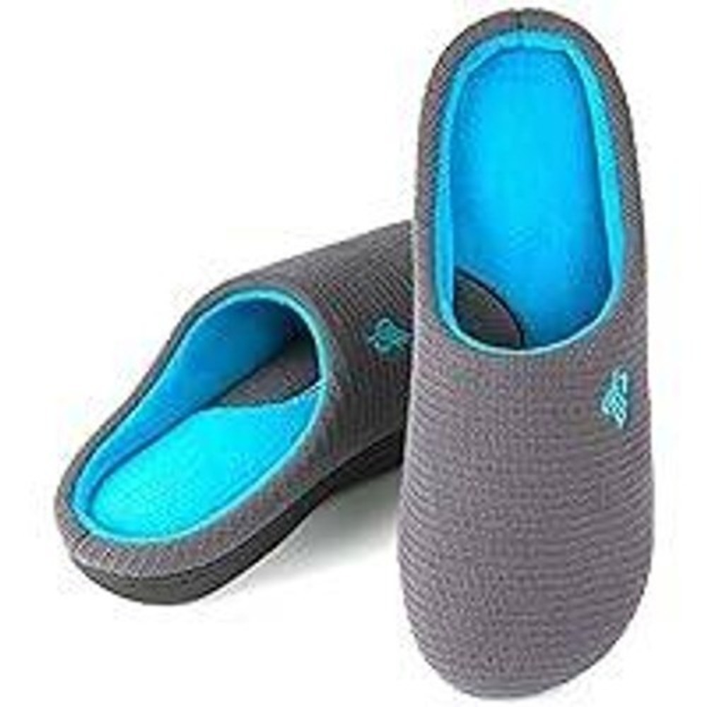 Wishcotton Men Memory Foam Slippers Gray Size 7/8 New With Tags